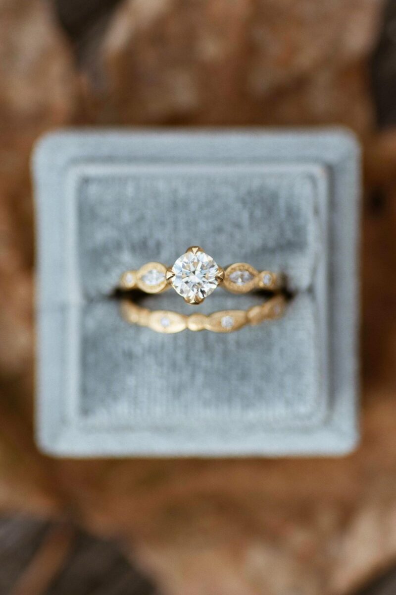 Rosebud Diamond Engagement Ring