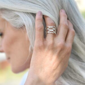 Zina Triple Wave Cuff Bracelet