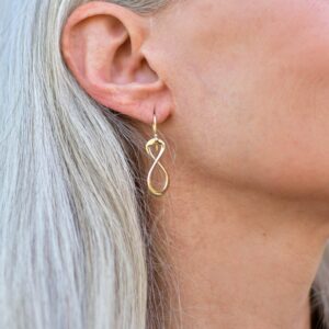 14k Gold Figure 8 Infinity Earrings V-1