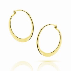 14k Gold Hand-Forged Hoop Earrings E-6