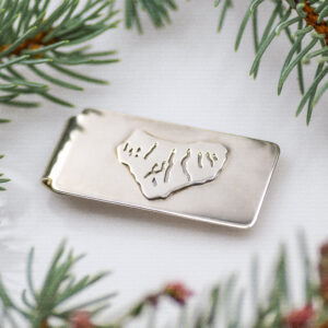 Classic Sterling Silver Finger Lakes Charm Money Clip
