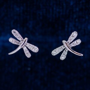 Diamond Dragonfly Earrings