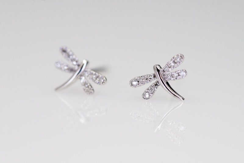 Diamond Dragonfly Earrings