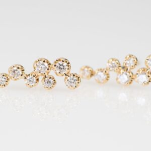 14k Yellow Gold Sprinkle Diamond Earrings
