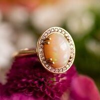 Opal Diamond Ring