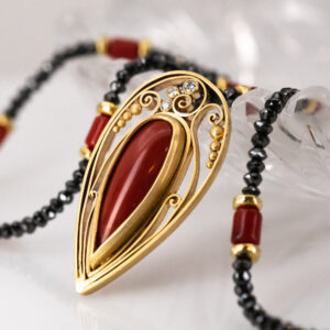 Coral Quilling Pendant