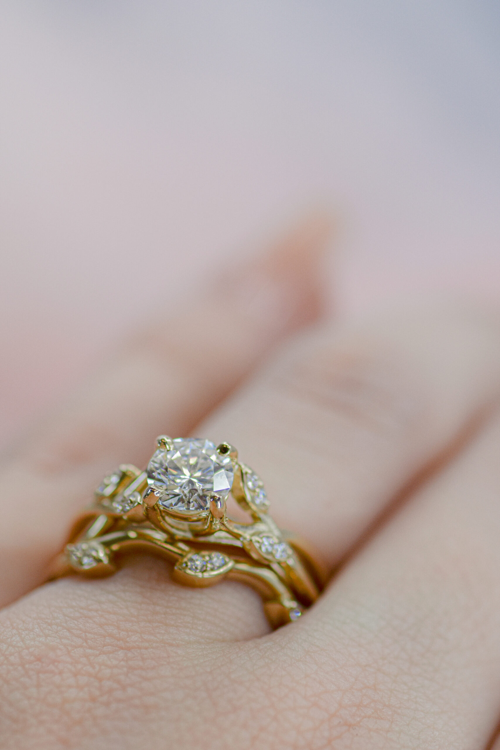 Sweet Leaves Diamond Wedding Set - Image 5