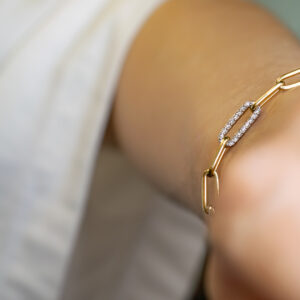 Alternating Diamond Link Bracelet