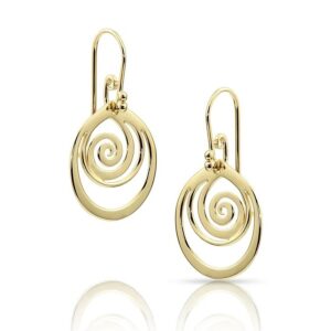 14k Gold 60s Swirl Earrings B-16