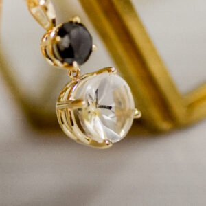 Black Diamond & Tourmaline Quartz Pendant