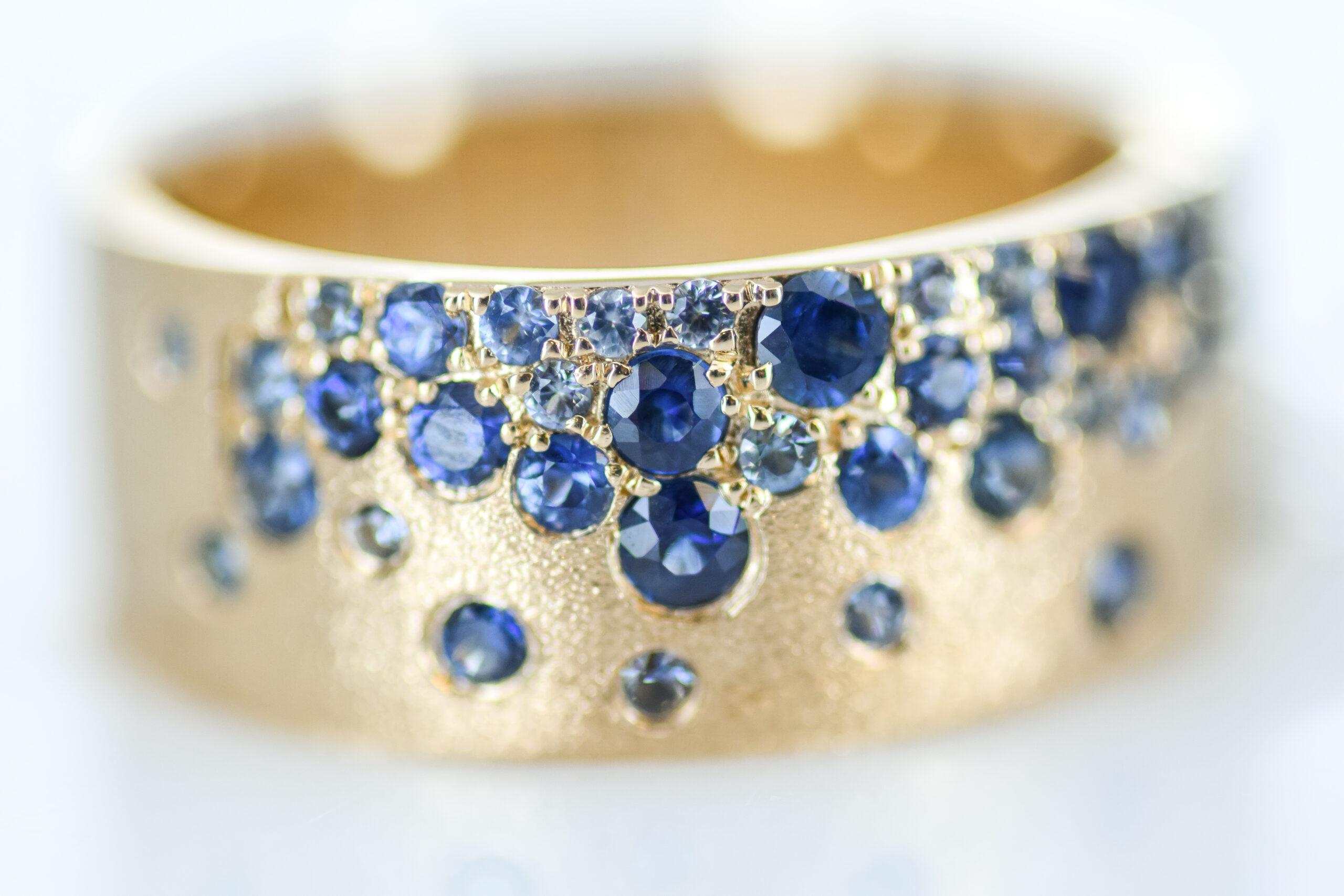 Blue Sapphire Satin Confetti Band - Image 6