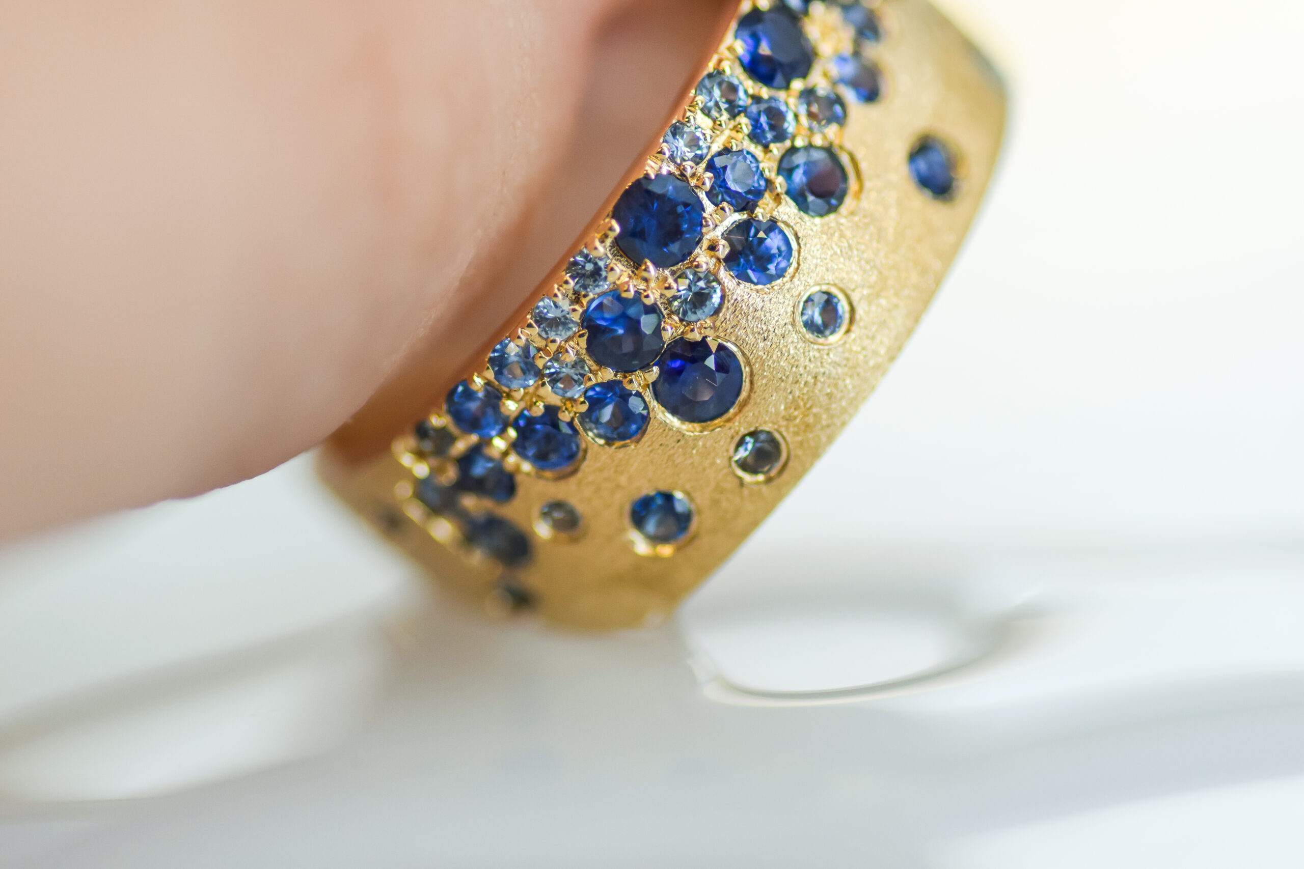 Blue Sapphire Satin Confetti Band - Image 3