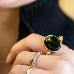 Green Tourmaline Flip Ring & Pendant