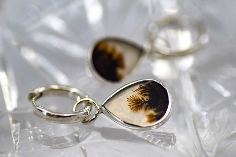 "Botanica" Dendritic Agate Earrings