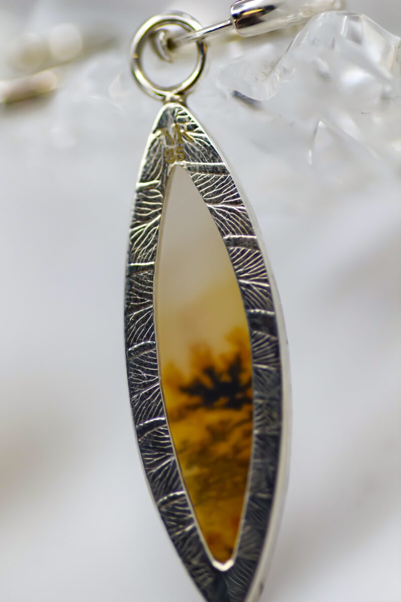 "Sylvanus" Dendritic Agate Earrings - Image 4