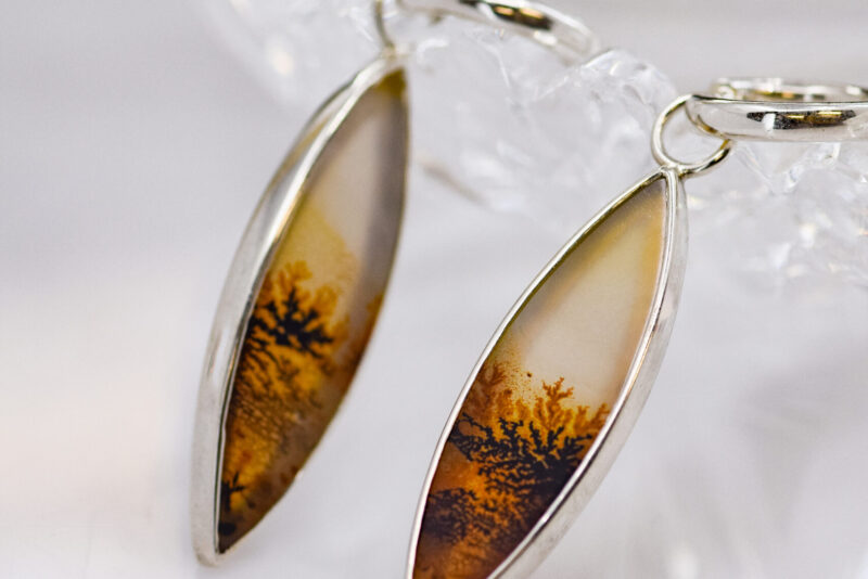 "Sylvanus" Dendritic Agate Earrings
