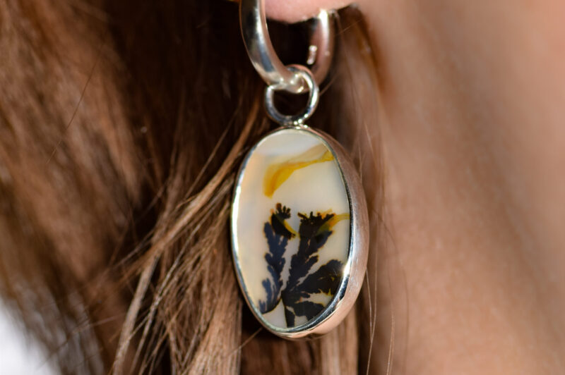 "Efflorescence" Dendritic Agate Earrings