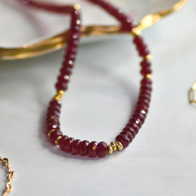 Example of jewelry made from ruby
