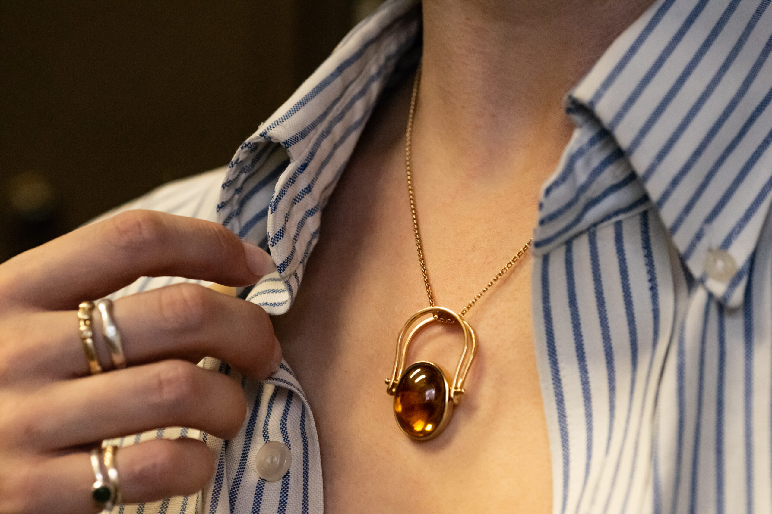 Golden Tourmaline Flip Ring & Pendant - Image 3