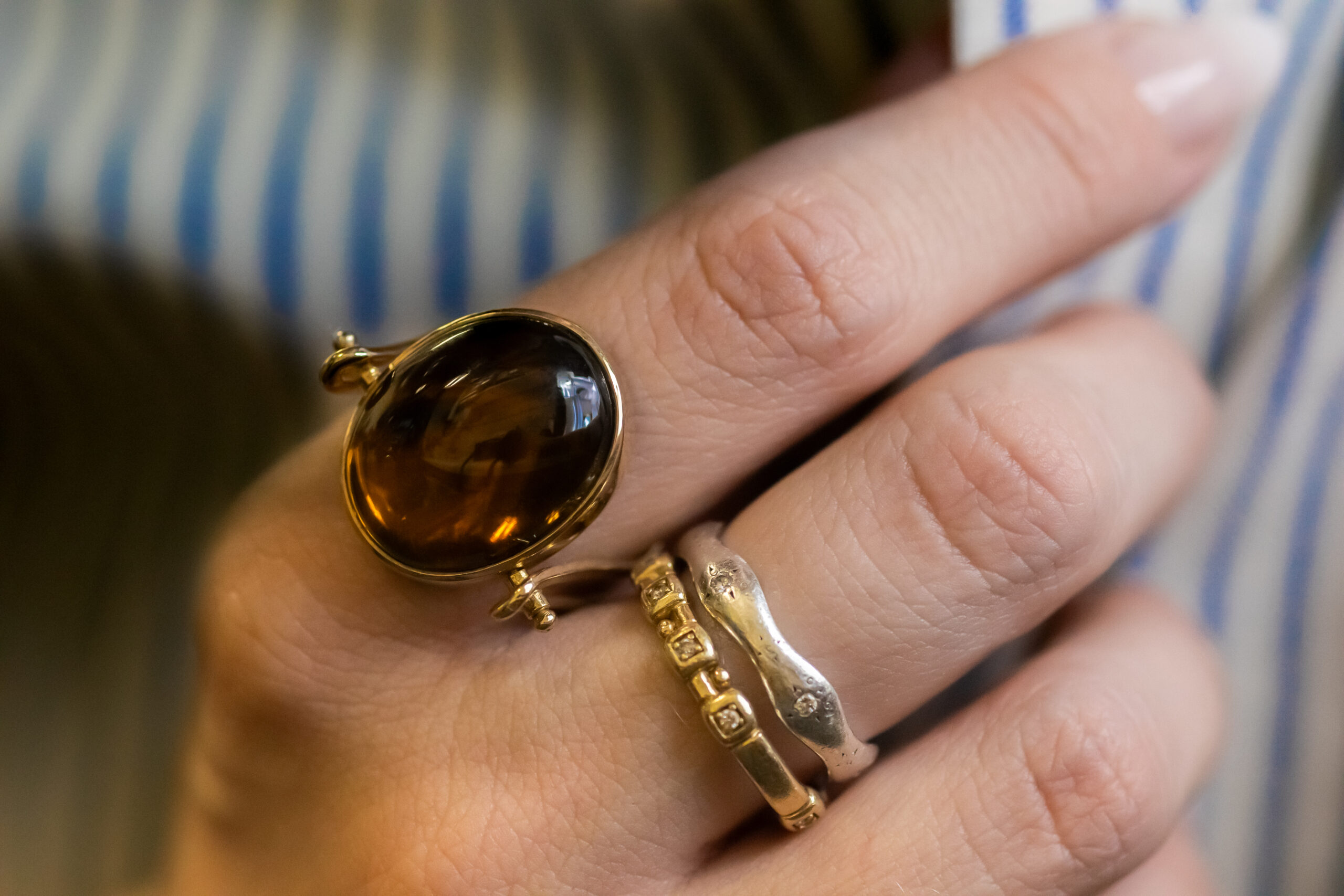 Golden Tourmaline Flip Ring & Pendant - Image 2