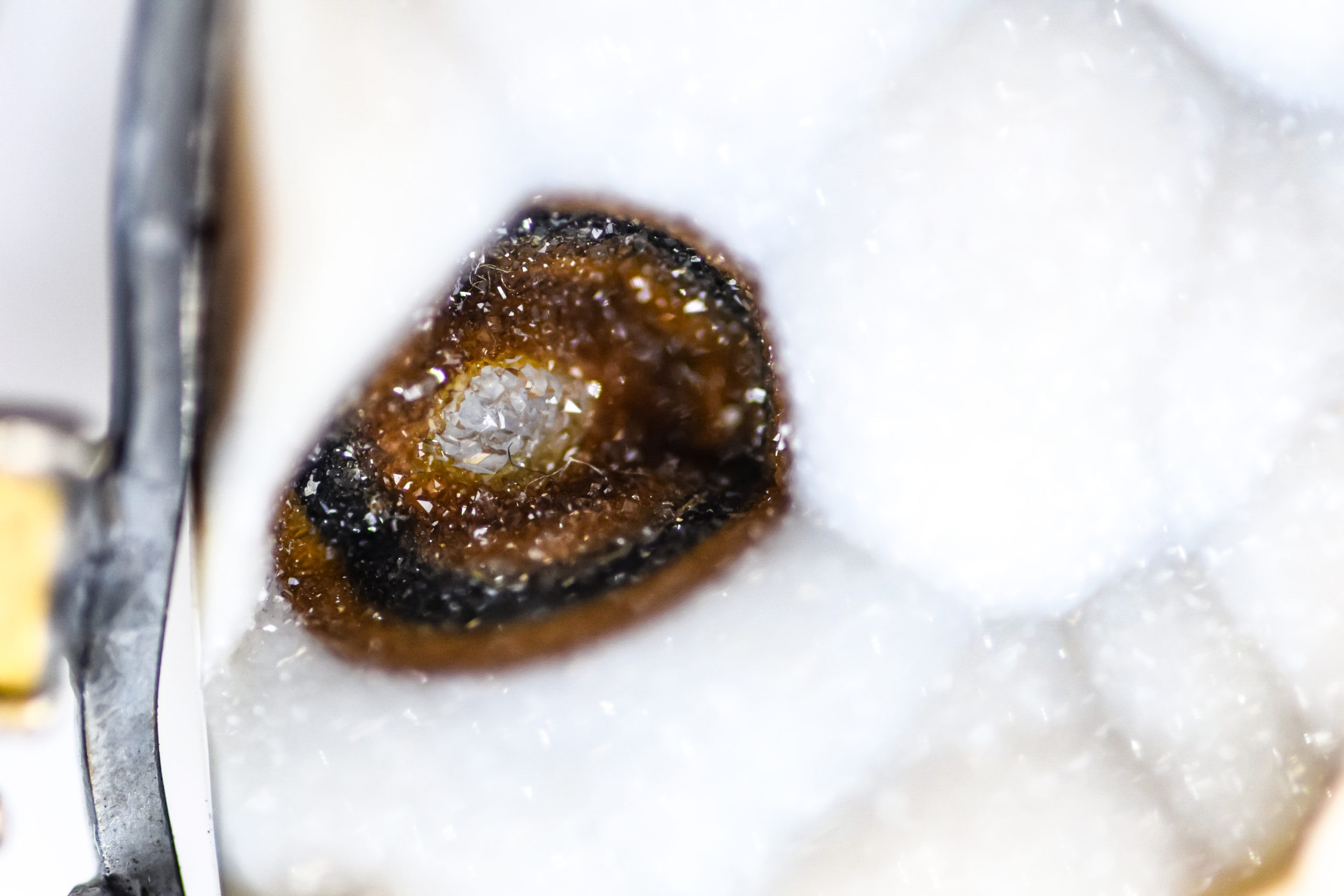 Fresh Water Pearl & Agate Druzy Mixed Metal Pendant - Image 6