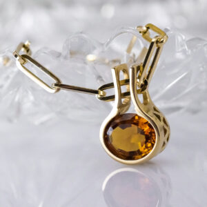 Ⓔ Citrine Slide Pendant