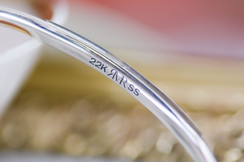 Sterling Silver / 22K Yellow Gold Cuff Bracelet - Image 5