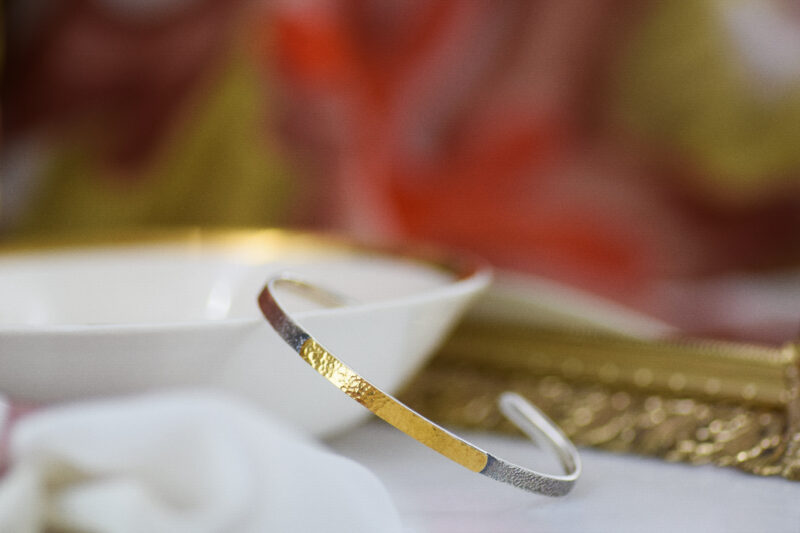 Sterling Silver / 22K Yellow Gold Cuff Bracelet