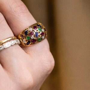 Ⓔ Confetti Dome Ring