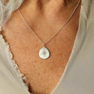 Organic Four Star Pendant with Diamonds