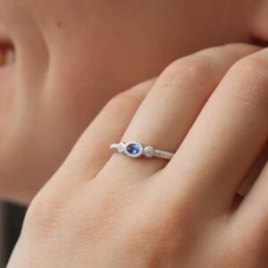 Sapphire and Diamond Harmony Charm Ring