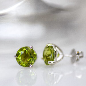 Peridot Stud Earrings