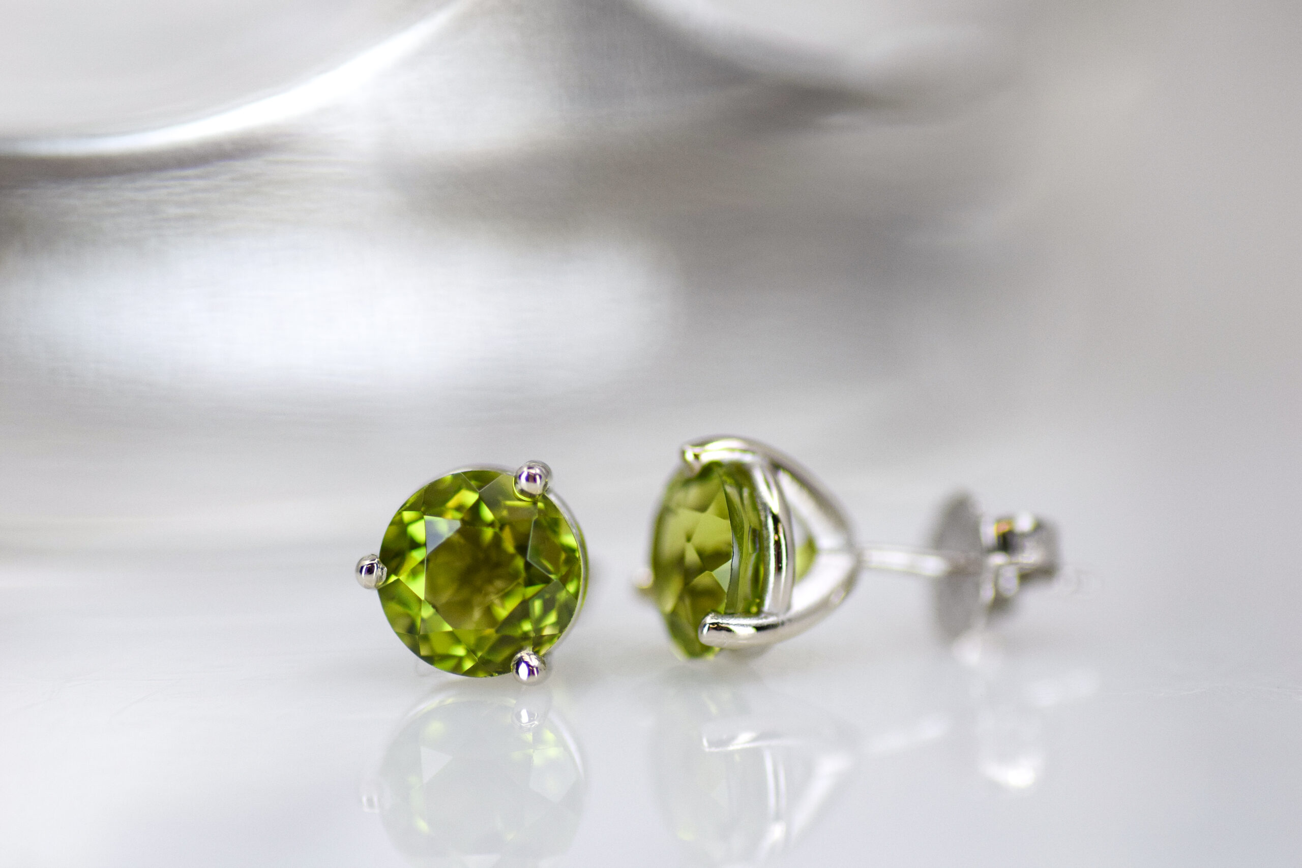 Peridot Stud Earrings