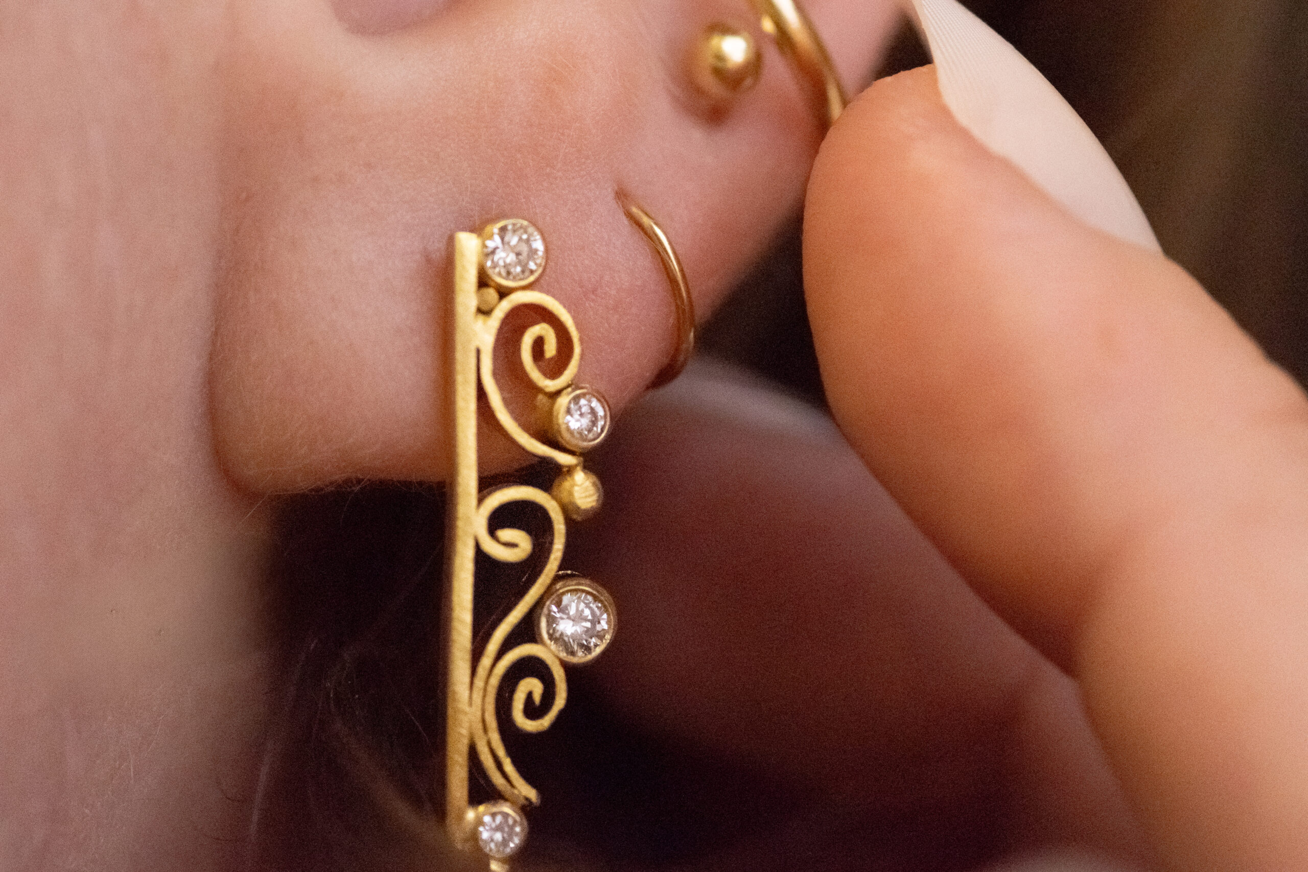 Indicolite Tourmaline Quilled Earrings - Image 8