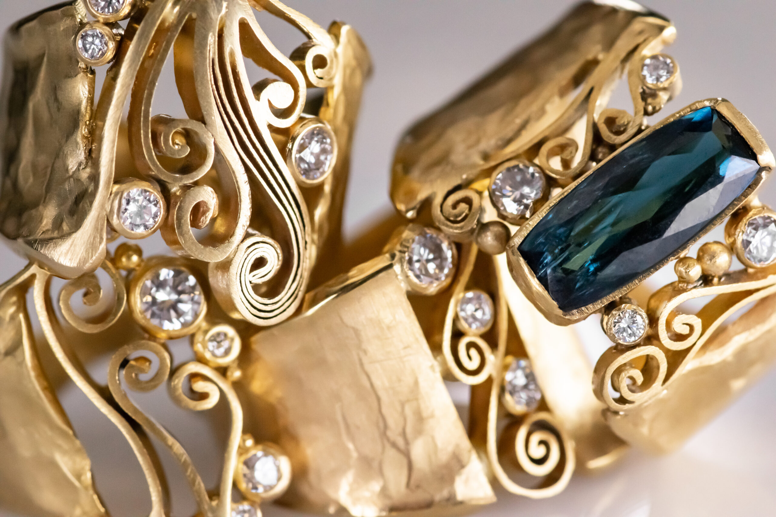 Indicolite Tourmaline Quilled Ring - Image 7