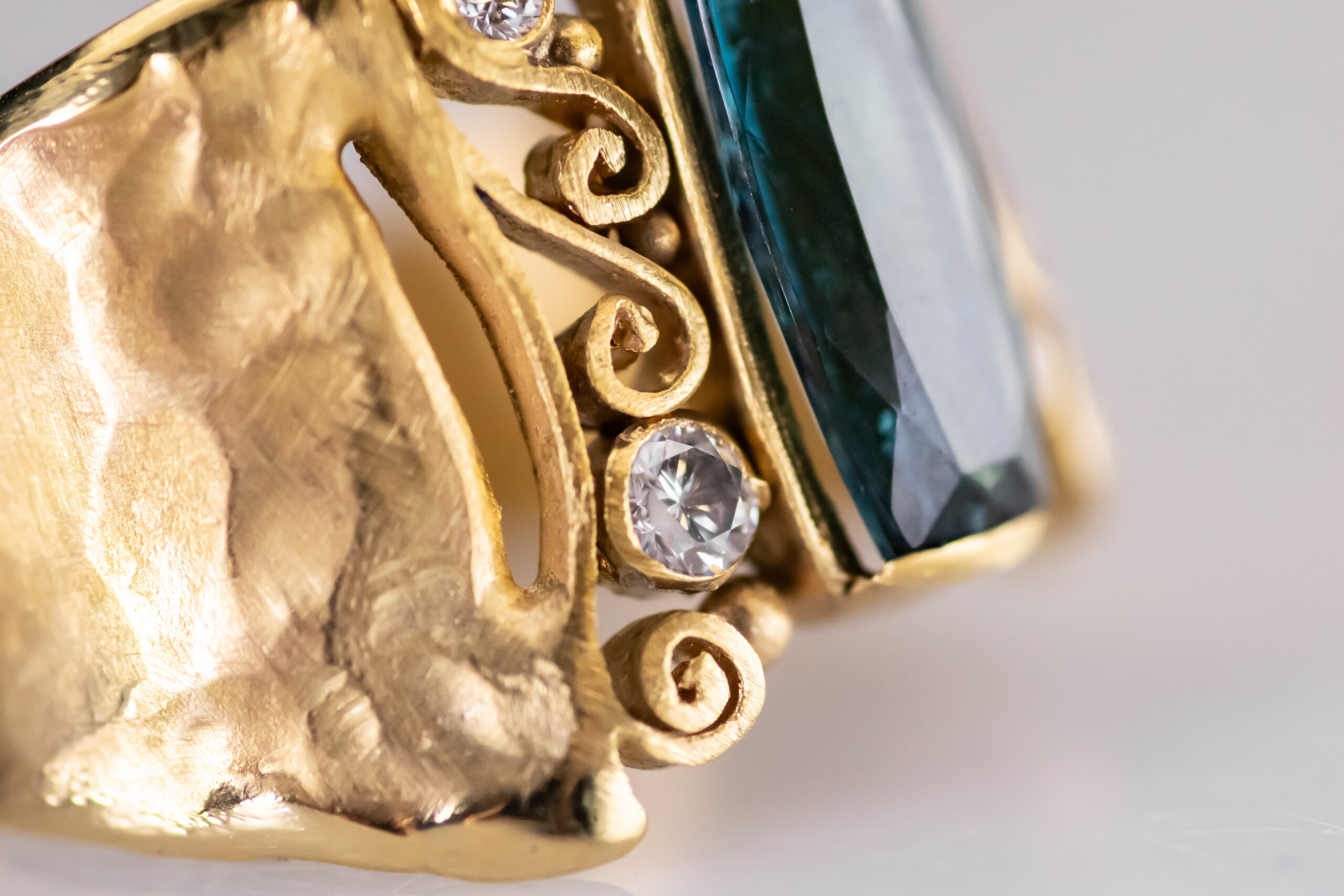 Indicolite Tourmaline Quilled Ring - Image 5