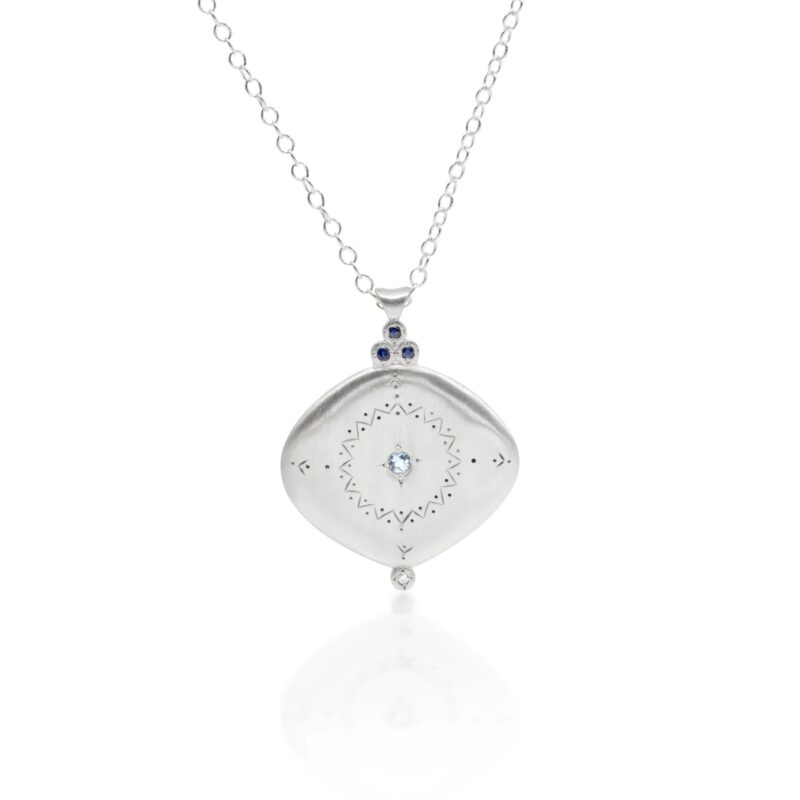 Compass Pendant with Gems