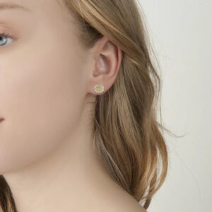 Mixed Metal "Seeds of Harmony" Studs with Gem