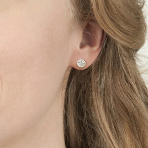 "Silver Lights" Charm Studs with Choice of Gem