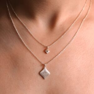 Silver Night Pendant with Gemstone