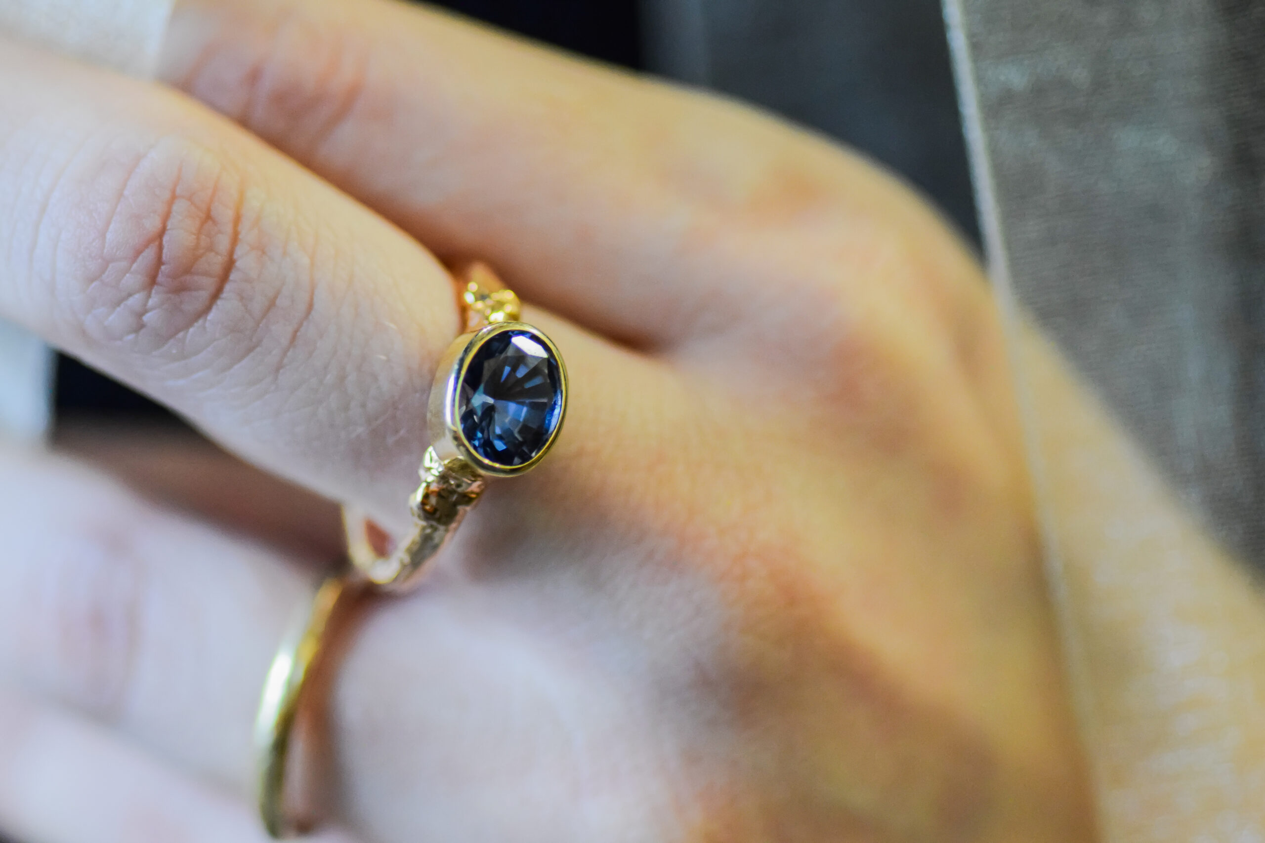 Blue Spinel Twig Ring - Image 7