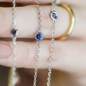 Blue Sapphire Multi-Station Necklace
