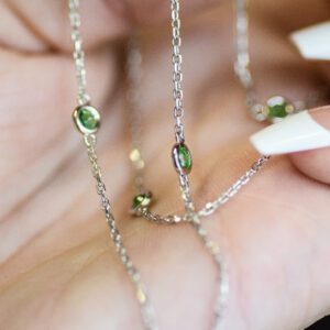 Tsavorite Garnet Multi-Station Necklace