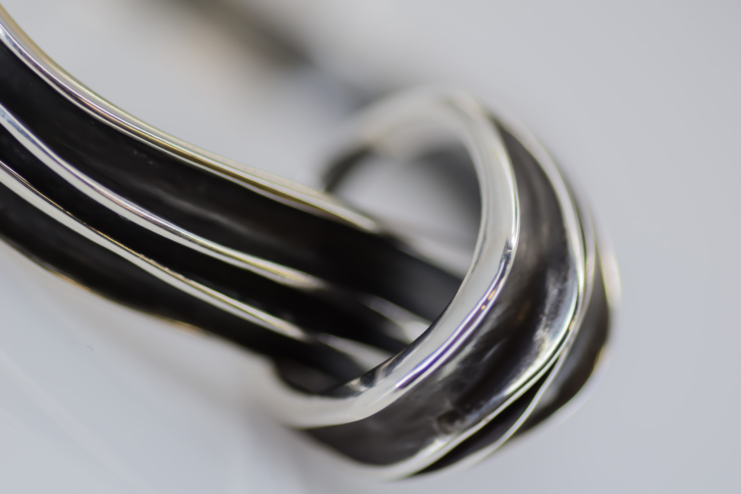 Oxidized Silver Wide Waves Ring - Image 3